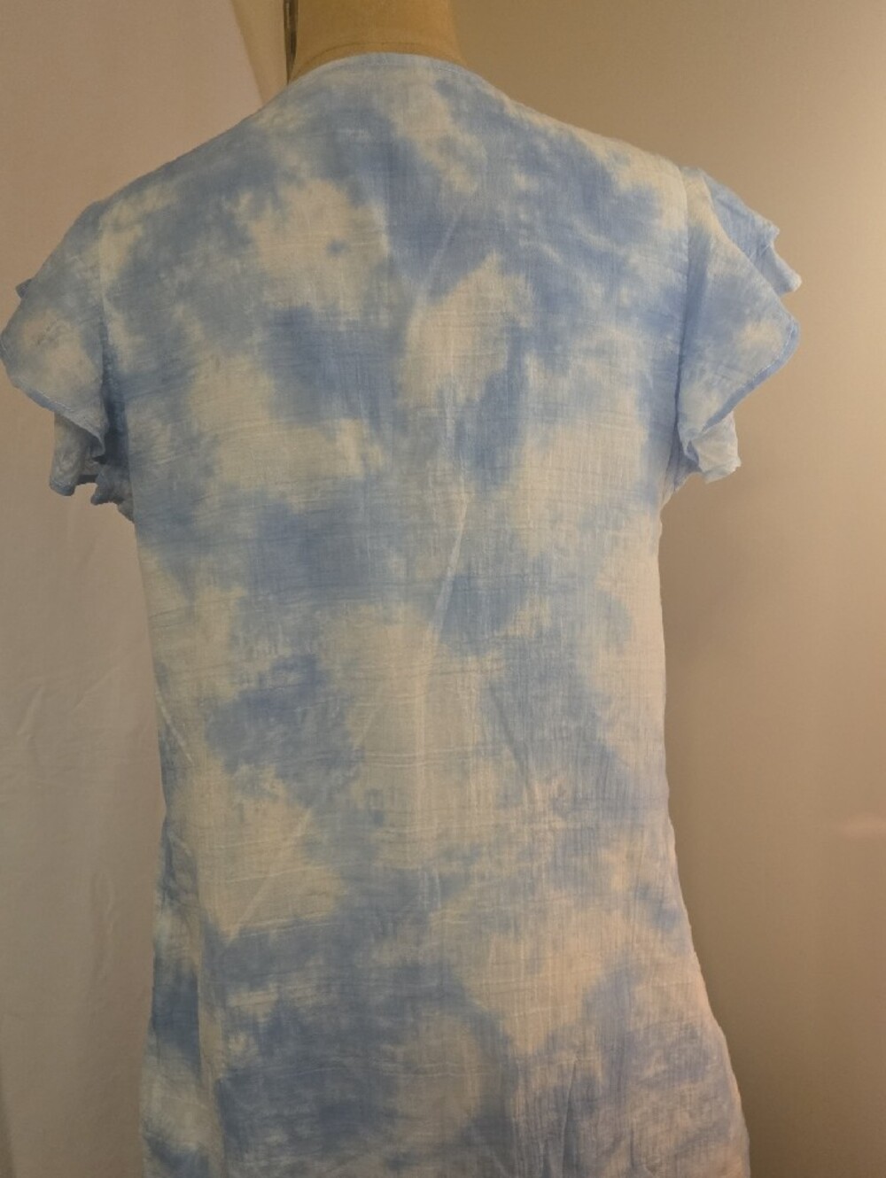 Vineyard Vines Women's Blue and White Tie-Dye Tassel Tunic Dress Size M - Picture 9 of 13